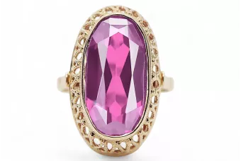 Vintage Pierścionek Ametyst 14k żółte złoto vrc129y